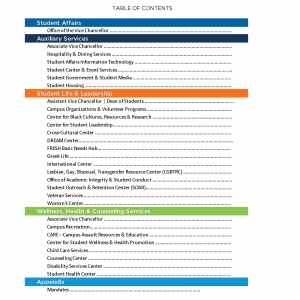 2018-19 Table of Contents