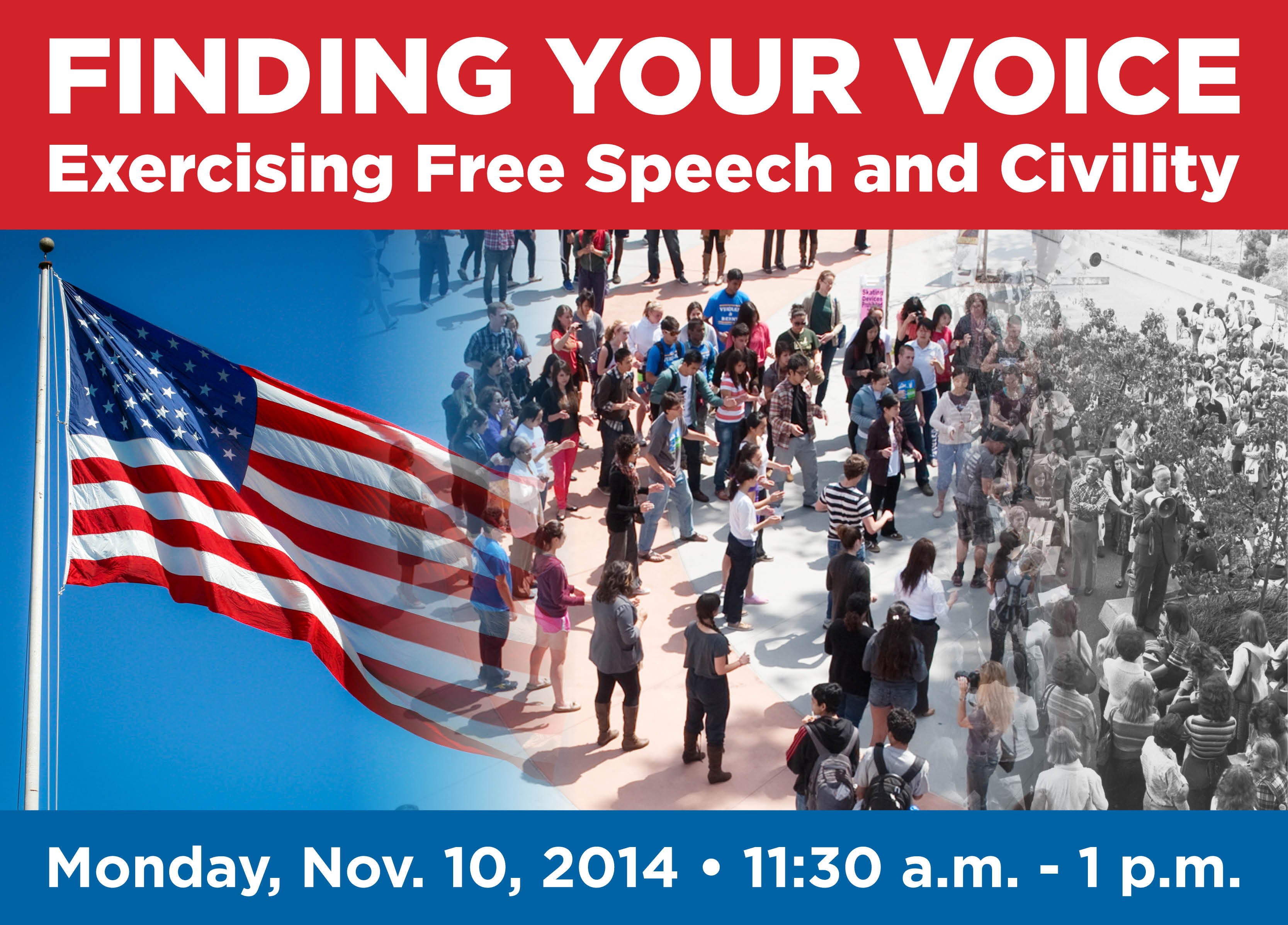Finding your voice: Exercising Free Speech & Civility - Monday, Nov. 10, 11:30 a.m. - 1:00 p.m.