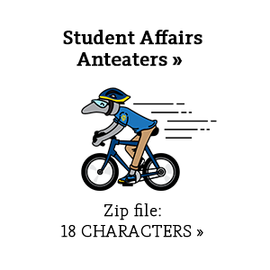 Student Affairs character anteaters