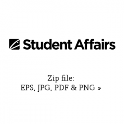 Student Affairs primary graphic in black link to zip file with eps, jpg, pdf and png versions