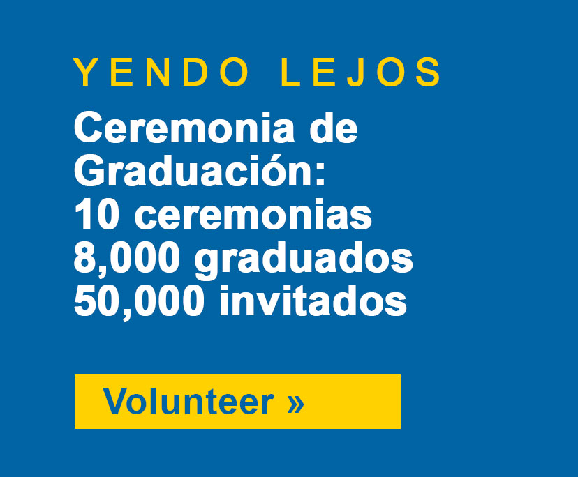 Commencement: 4 days, 10 ceremonies, 8,000 graduates, 50,000 guests - volunteer at one or all ceremonies